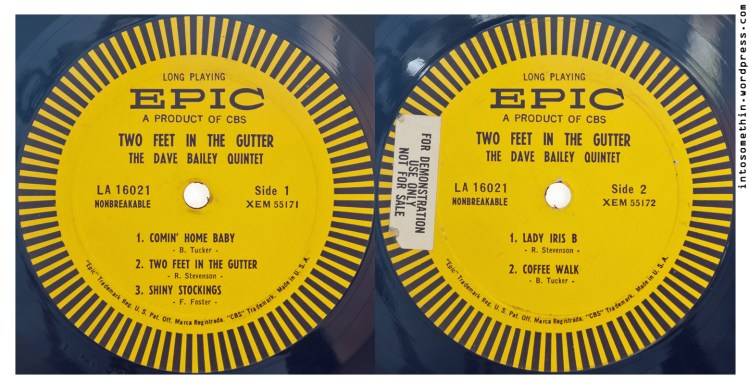 dave bailey - two feet in the gutter - labels